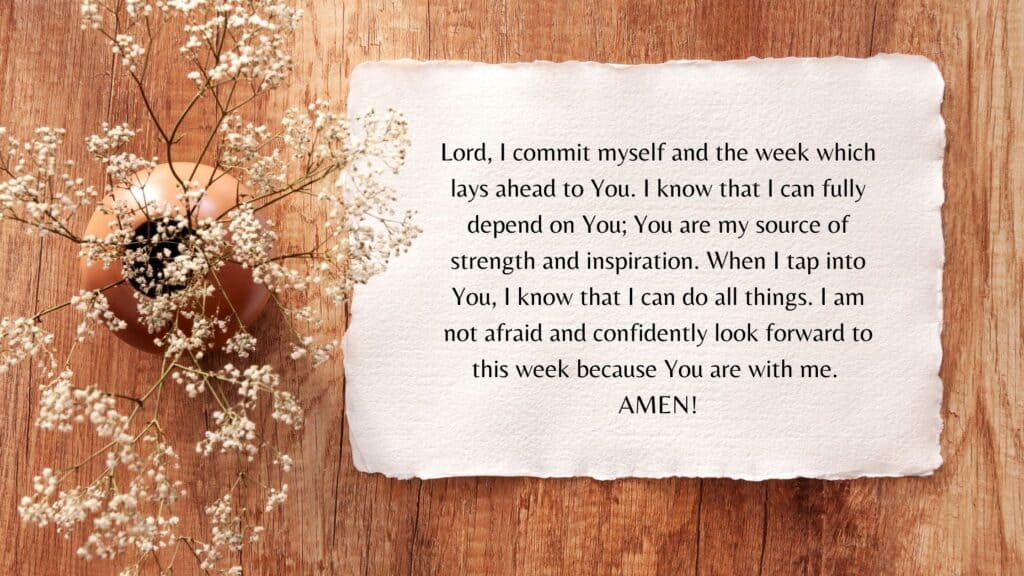 strength monday prayer